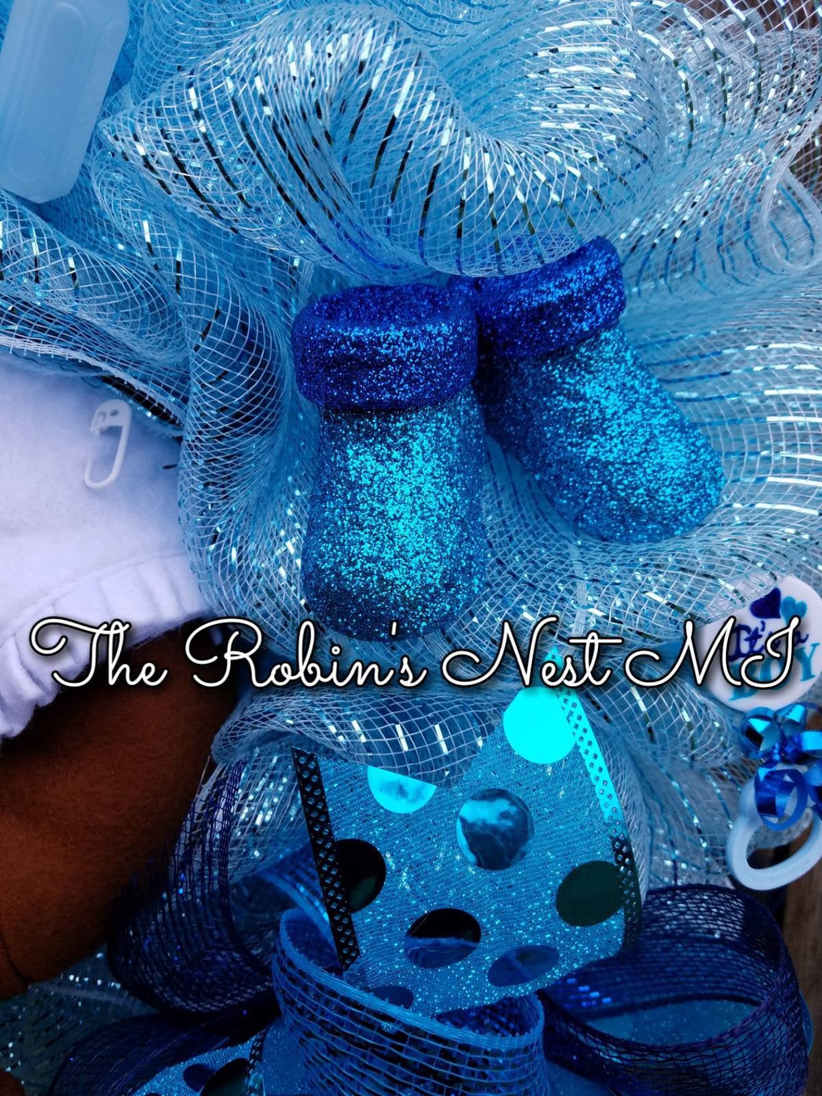 Baby Boy Wreath it's a Boy Wreath Precious Etsy