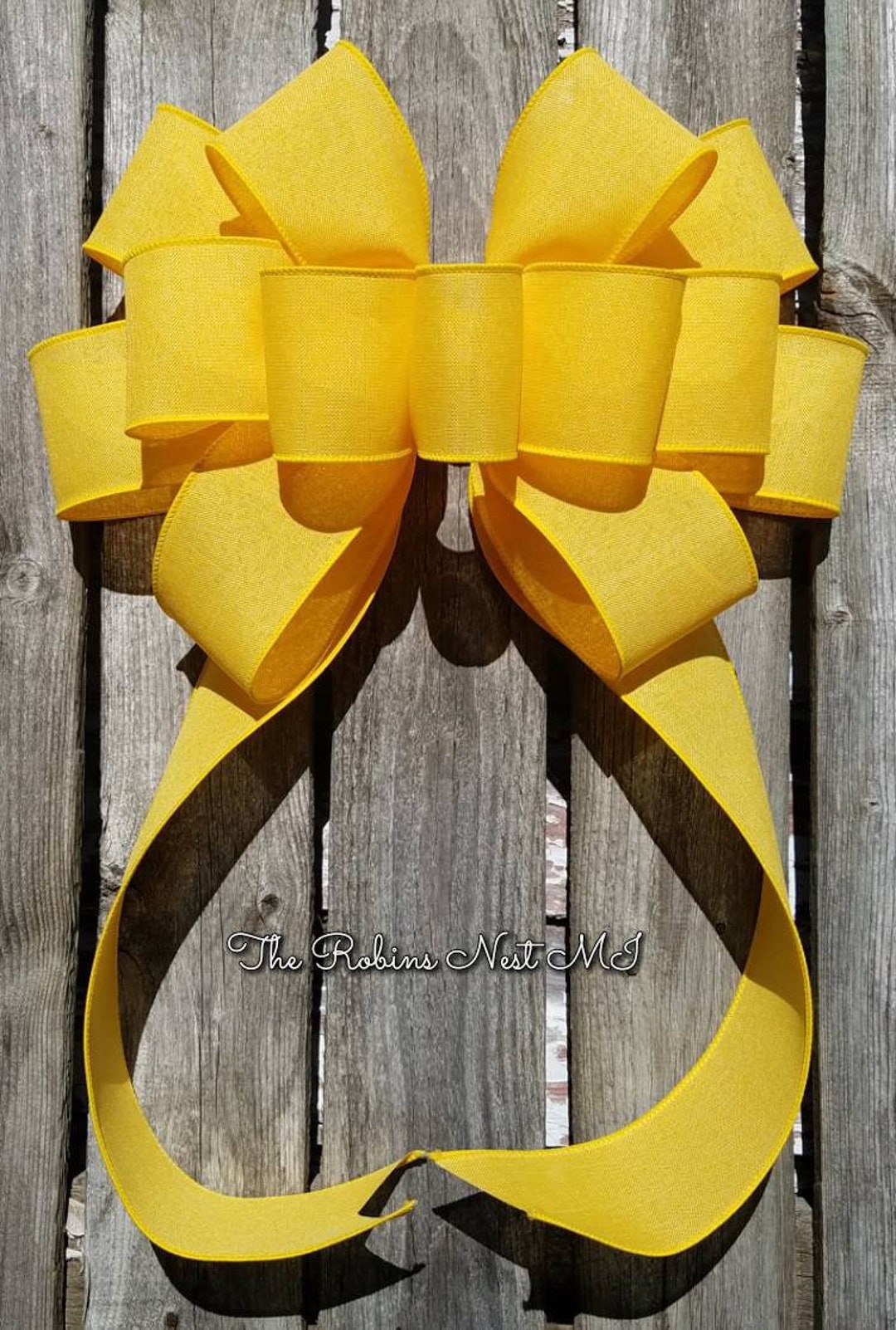 Large Yellow Ribbon Pull Bows - 9 Wide, Set of 6, Fall, Christmas, Gift  Bows, Easter, Support Our Troops Ribbons 