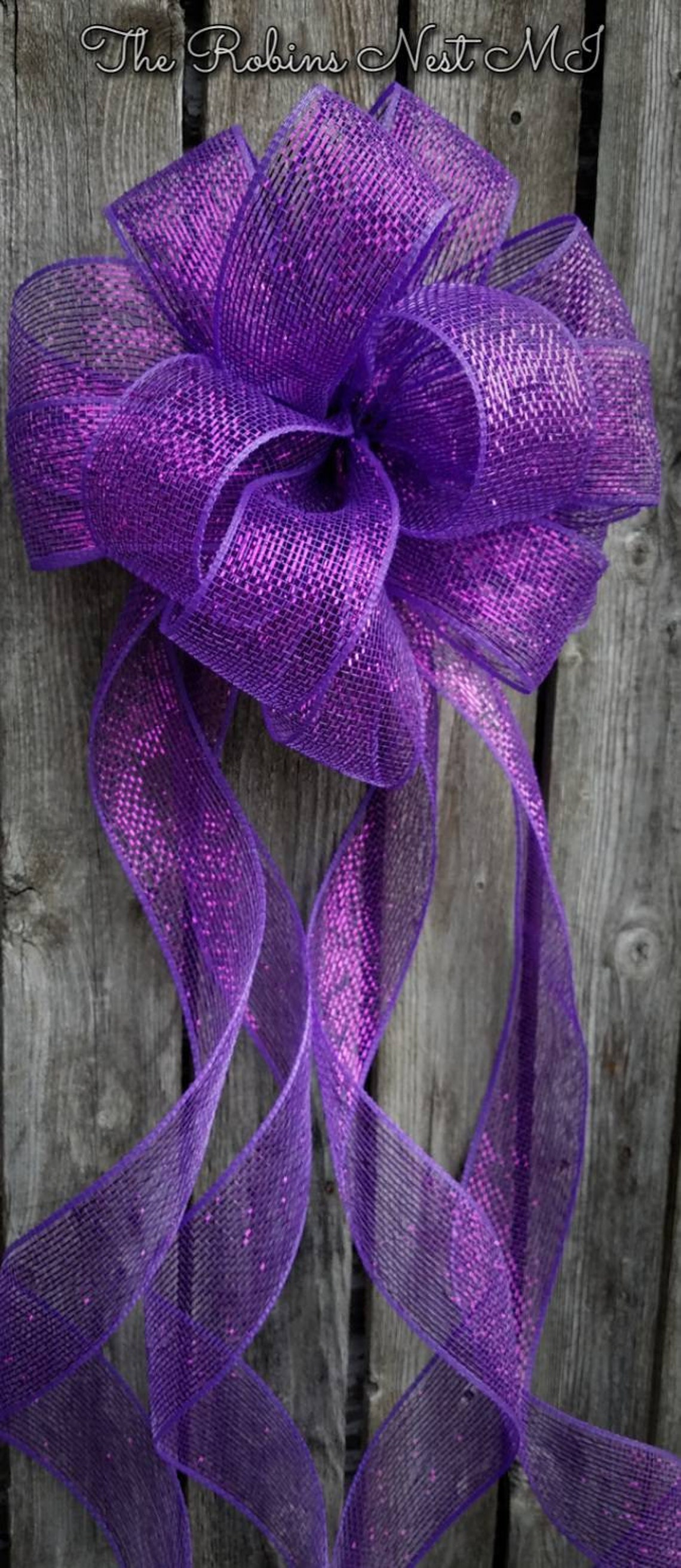 Purple Tree Bow Outdoor Bows or Indoor Home Decor Door Etsy