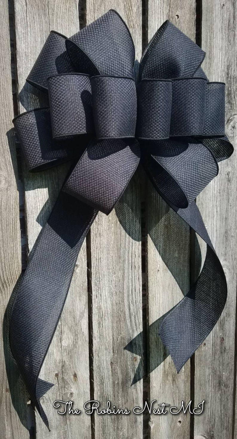 Lantern Bow Home Decor Accents Mailbox Bow Black Gift Bow Black Buralp Bows Halloween Bow