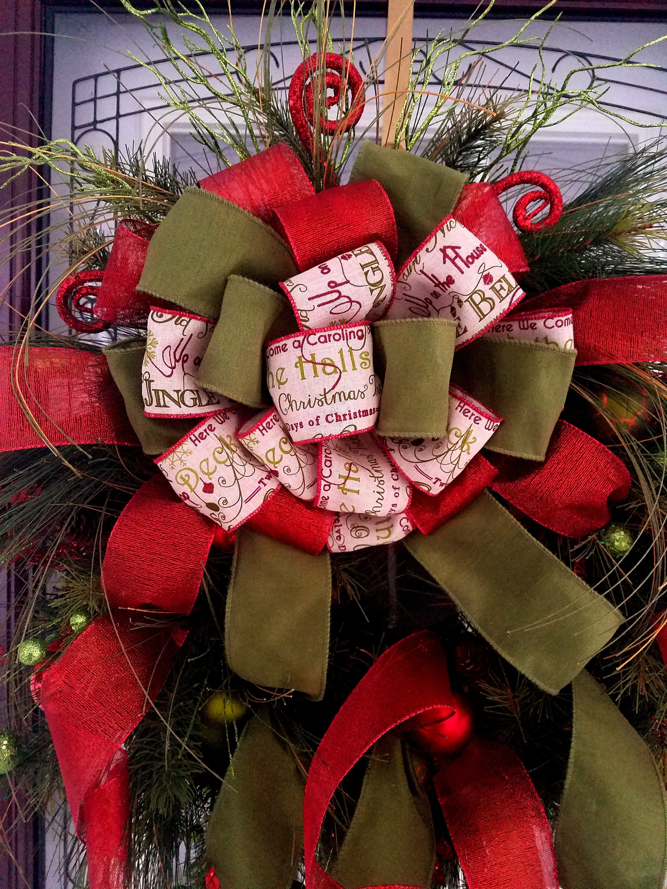 Christmas Wreath Twelve Days of Christmas Wreath Moss Green Etsy UK