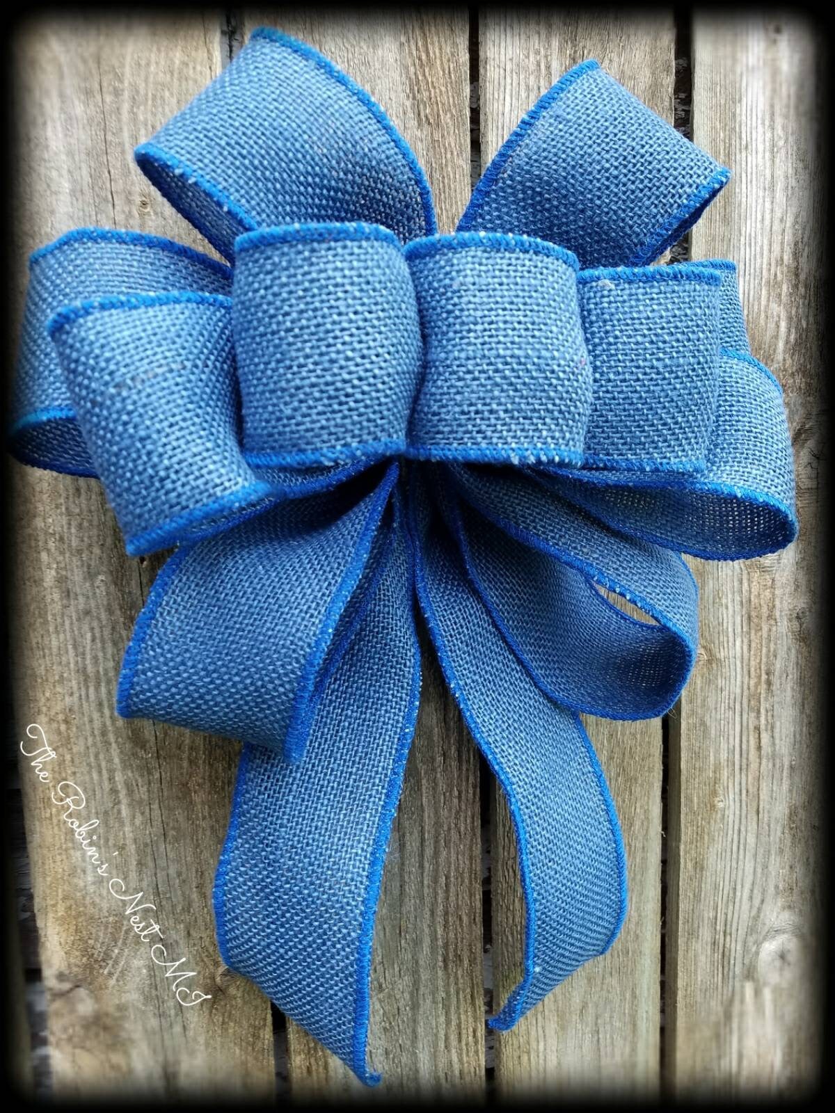 navy burlap ribbon