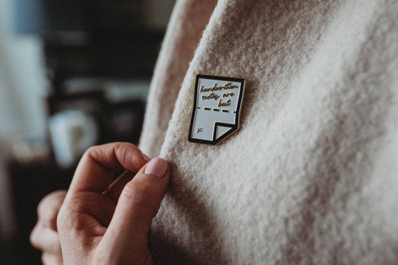 Enamel Pin Handwritten Notes are Best image 1