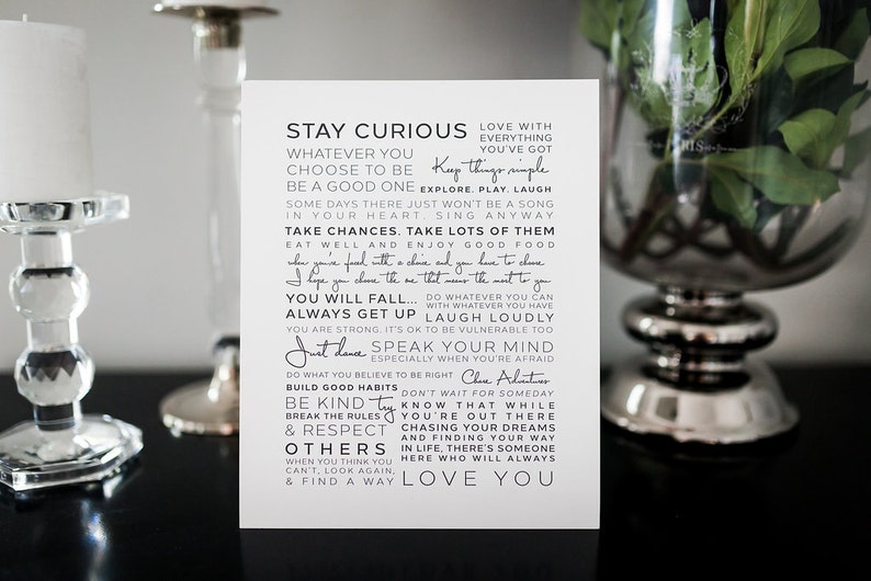 Gallery Wall Print Nursery Print 8 X 10 Print Manifesto Life's Rules ...