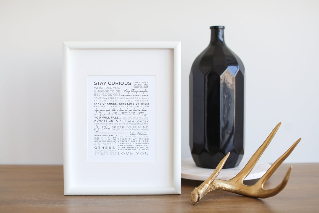 Gallery Wall Print Nursery Print 8 X 10 Print Manifesto Life's Rules ...
