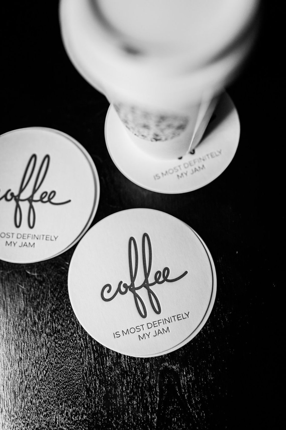 Letterpress Coasters Coffee Coasters Paper Coasters Party Etsy