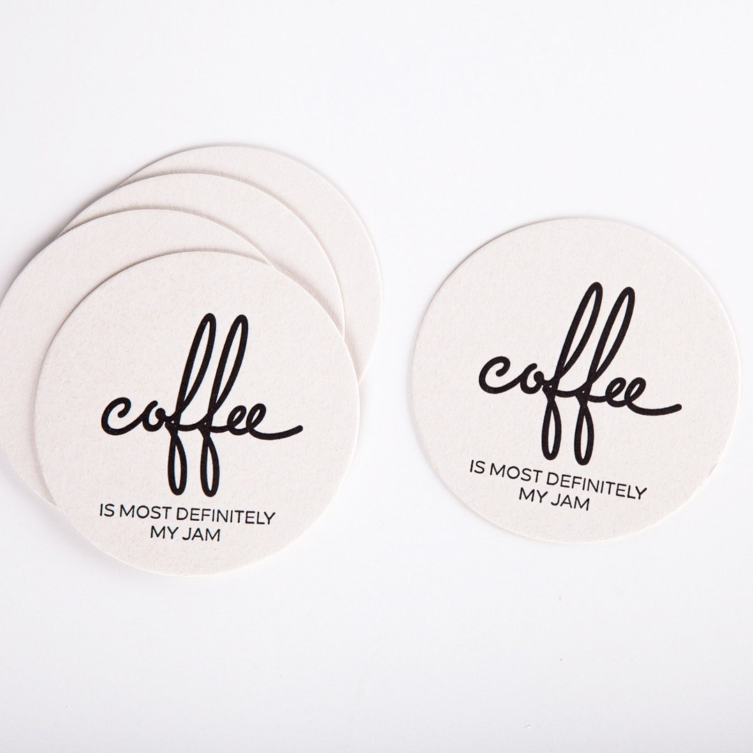 Letterpress Coasters Coffee Coasters Paper Coasters Party Etsy