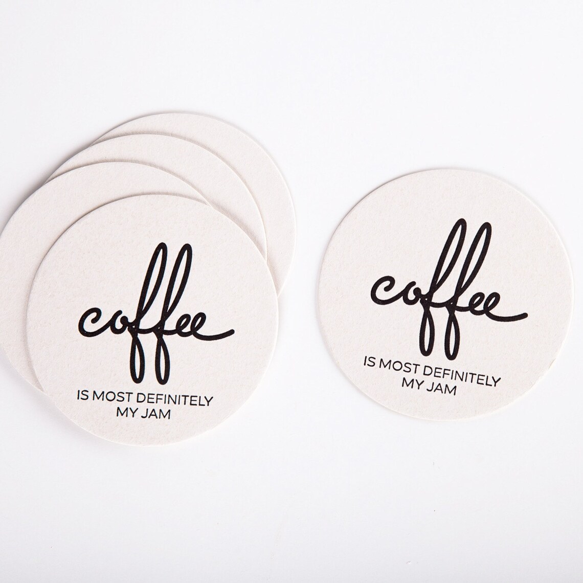 Letterpress Coasters Coffee Coasters Paper Coasters Party Etsy