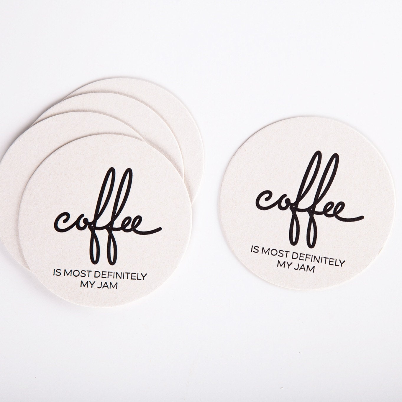 Letterpress Coasters Coffee Coasters Paper Coasters Party Etsy