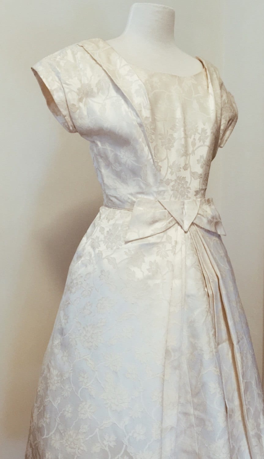 1950s Brocade Cocktail Wedding  Dress  by R K Originals Etsy 