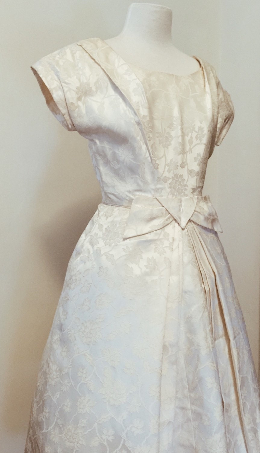 1950s Brocade Cocktail Wedding  Dress  by R K Originals Etsy 