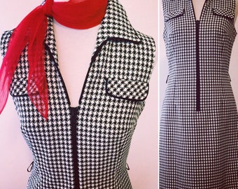 Rockabilly Houndstooth Wiggle Dress