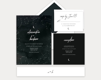 celestial invitation etsy
