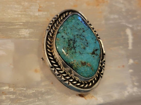 Vintage Turquoise Pin/Pendant - image 3