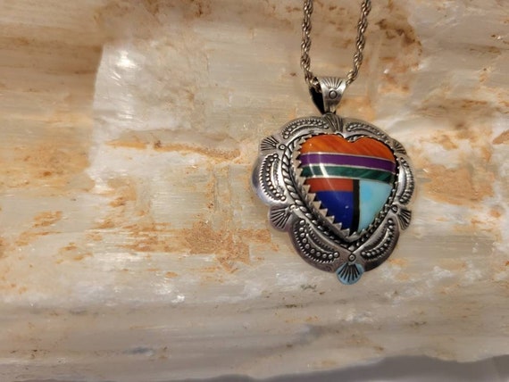 QT Vintage Heart Sterling Silver Necklace - image 5