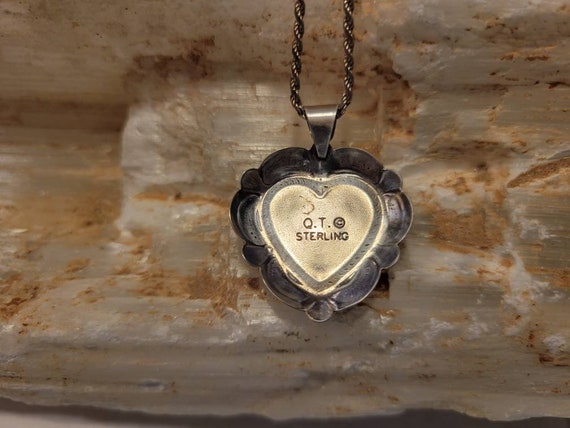 QT Vintage Heart Sterling Silver Necklace - image 6