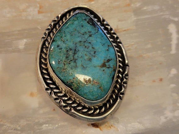 Vintage Turquoise Pin/Pendant - image 1