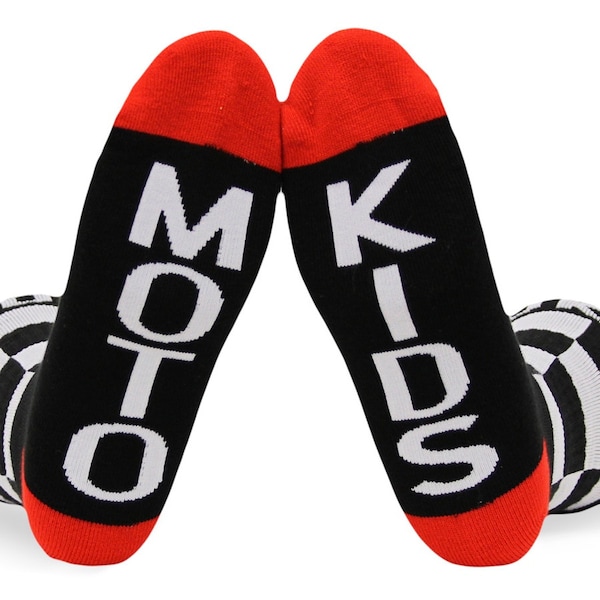 Karierte Flagge Moto Kids Crew Socken