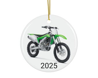 Green Dirt Bike Ornament