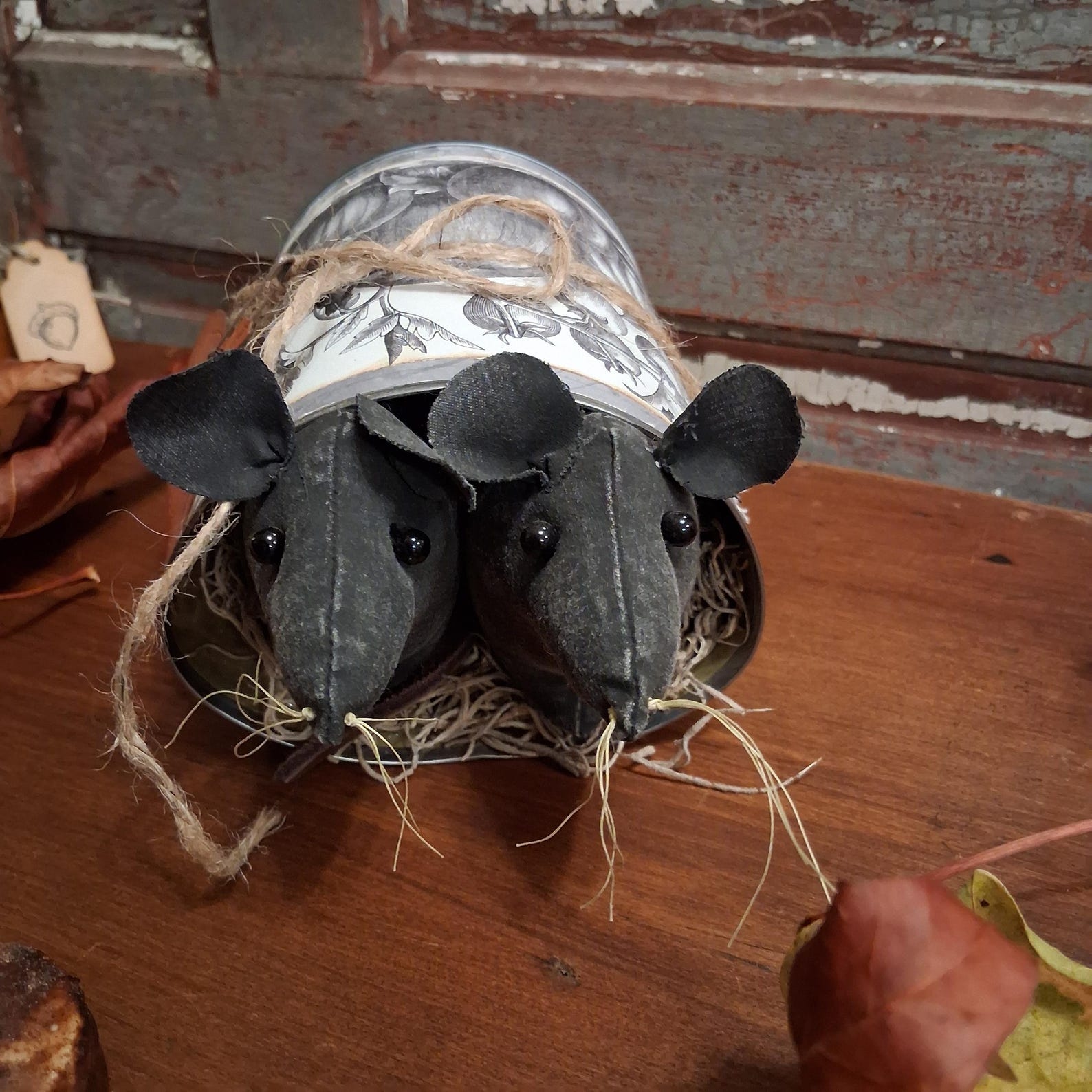 Primitive Adorable Spooky RATS in a Can Halloween Fall Rustic Farmhouse ...