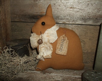 Primitive Little Netherland Dwarf Rabbit Bunny CISCO folk art tuck ornie, OFG HAFAIR Teams