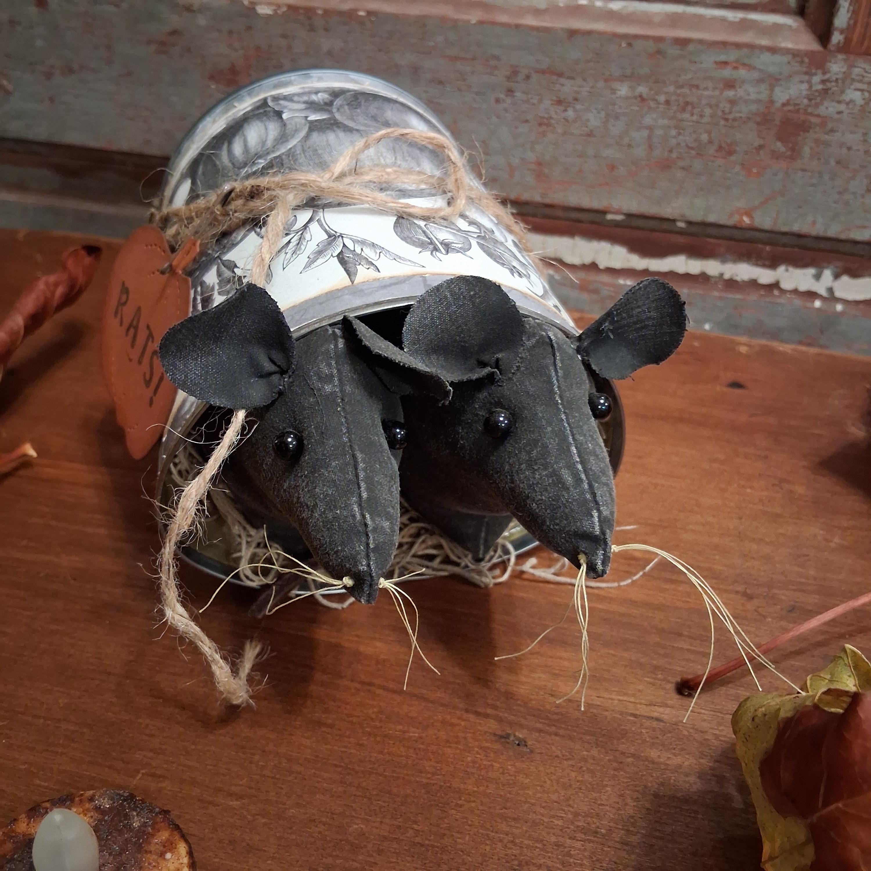 Primitive Adorable Spooky RATS in a Can Halloween Fall Rustic Farmhouse ...