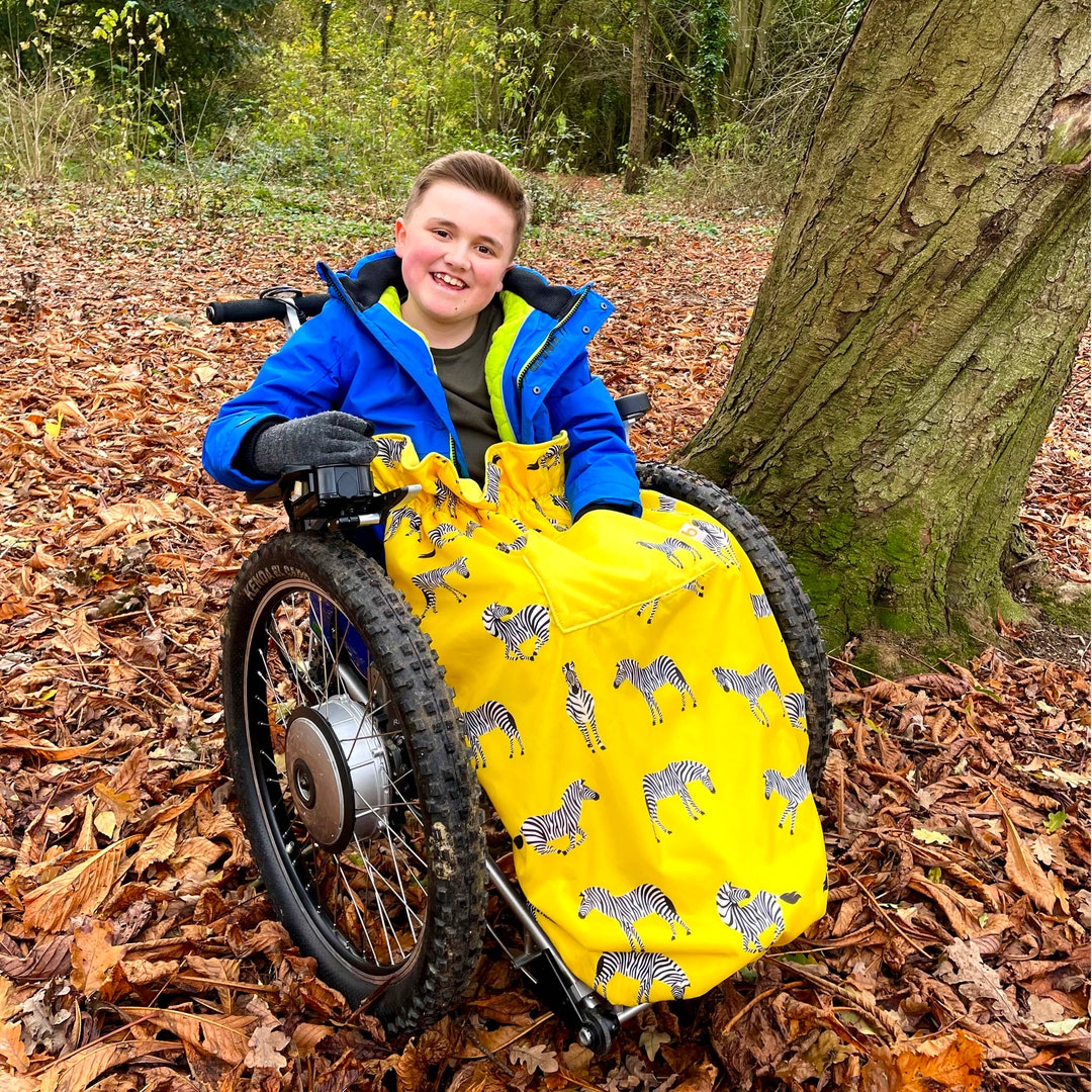 Bundlebean Kids Fleecelined Wheelchair Cosy YELLOW ZEBRA Etsy