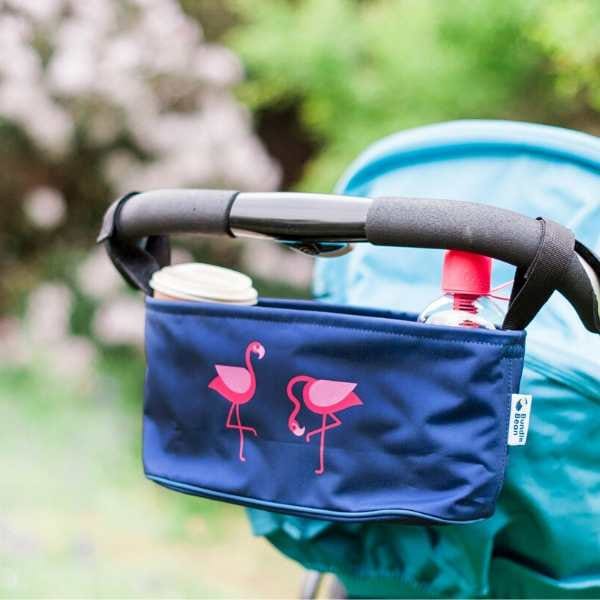 BundleBean Buggy Organiser Bag - NAVY FLAMINGO