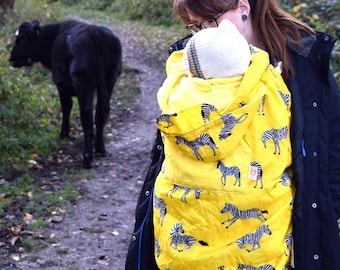 BundleBean BabyWearing Fleece-lined Cover - YELLOW ZEBRA