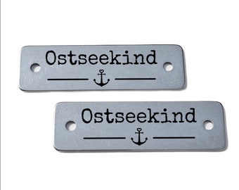 Label "Ostseekind" Edelstahl 50x15mm / ML004