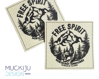 Label "Free Spirit Hirsch" - Muckiju EP - bedruckt