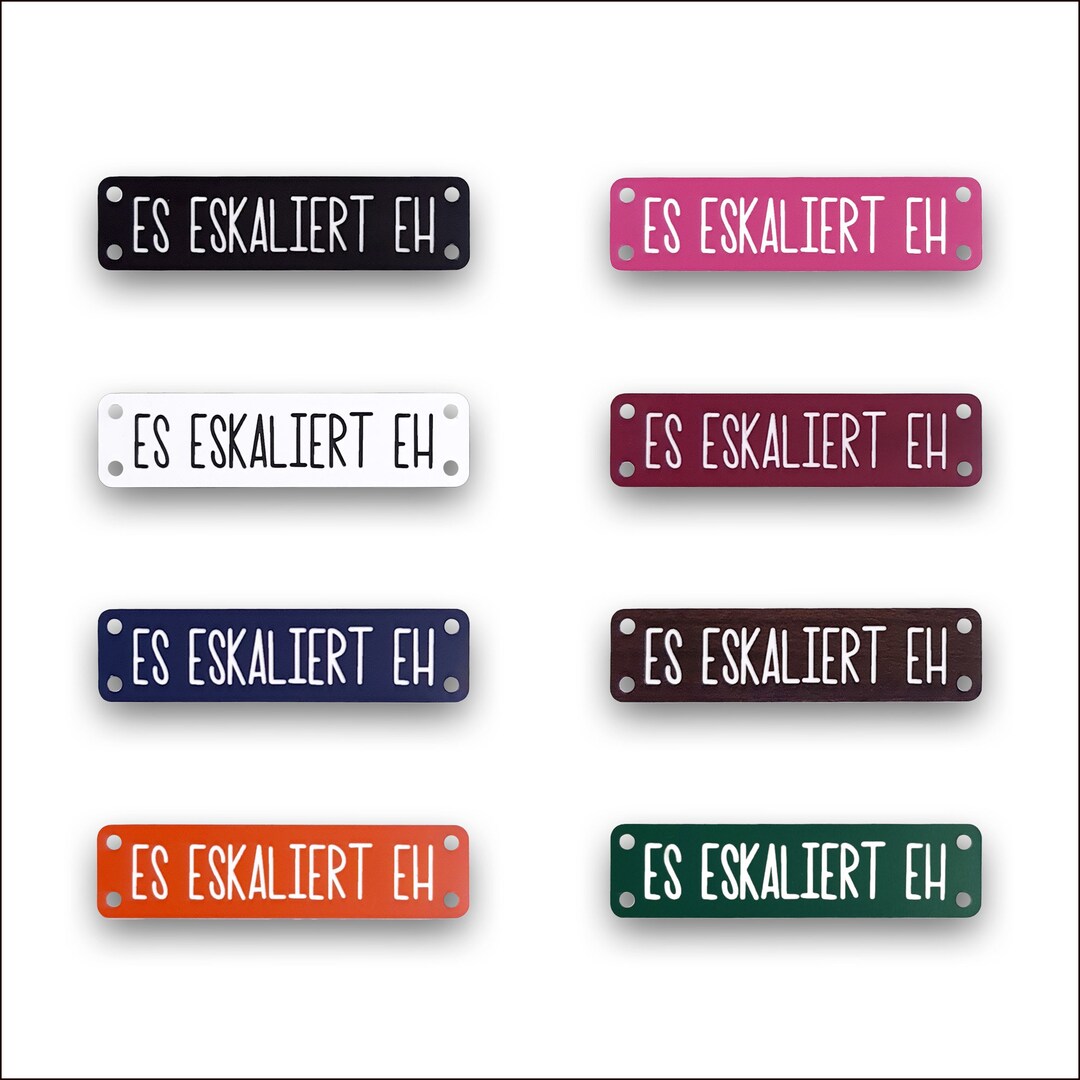 Deluxe Acryl Label Es eskaliert eh 60x15 Lasergravur Etsy.de
