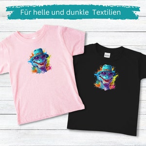 Bügelbild Dinosaurier Watercolor Bügelbilder für Kinder und Erwachsene Applikationen zum Aufbügeln Bügel Patches BB82 Bild 3