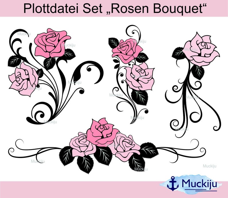 Plot file set Roses Bouquet