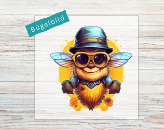 Bügelbild Biene / Wespe - Watercolor | Bügelbilder für Kinder und Erwachsene | Applikationen zum Aufbügeln | Bügel Patches  | BB93