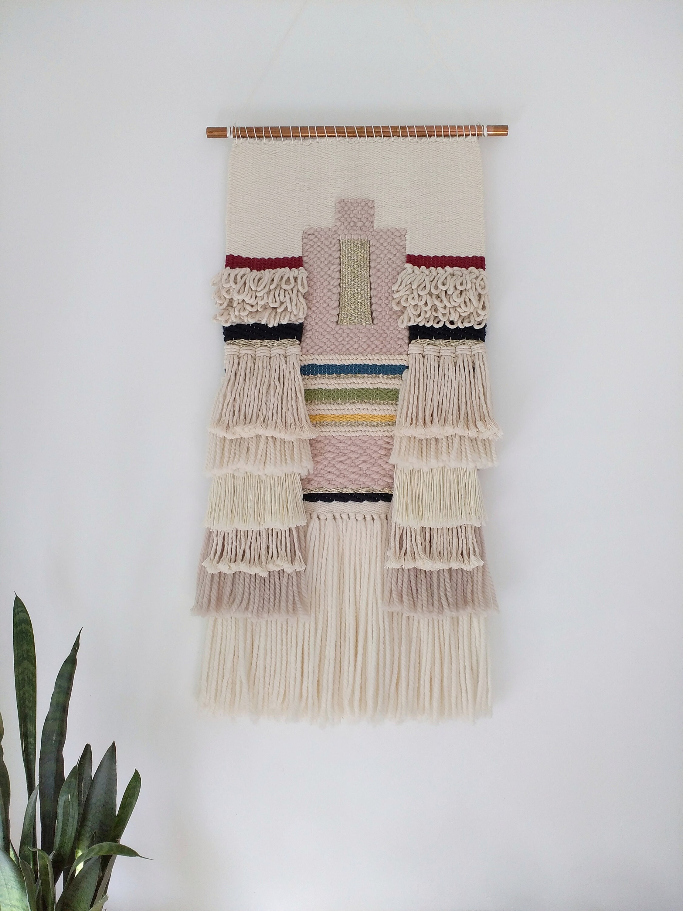 Mur Tissé Suspendu, Tissage Unique - Fait sur Commande Tapisserie Art Déco