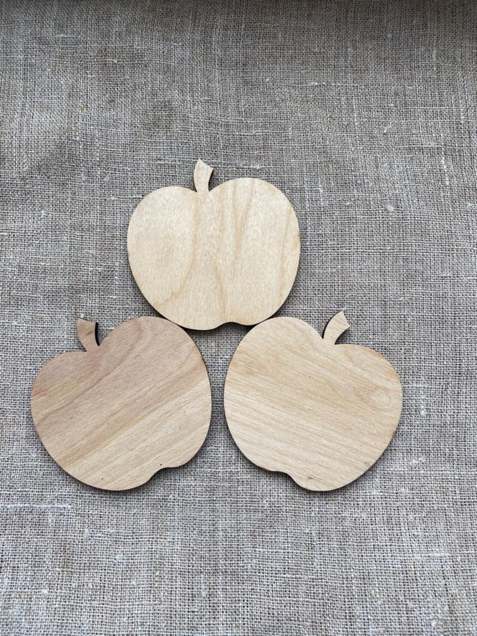 Wooden Apples DIY Set of 3 Wooden Apples Home Decor Etsy