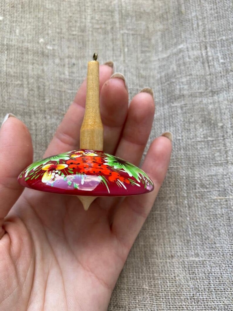 Wooden Whirlabout Handmade Whirligig Toy Handpainted Spinning Etsy