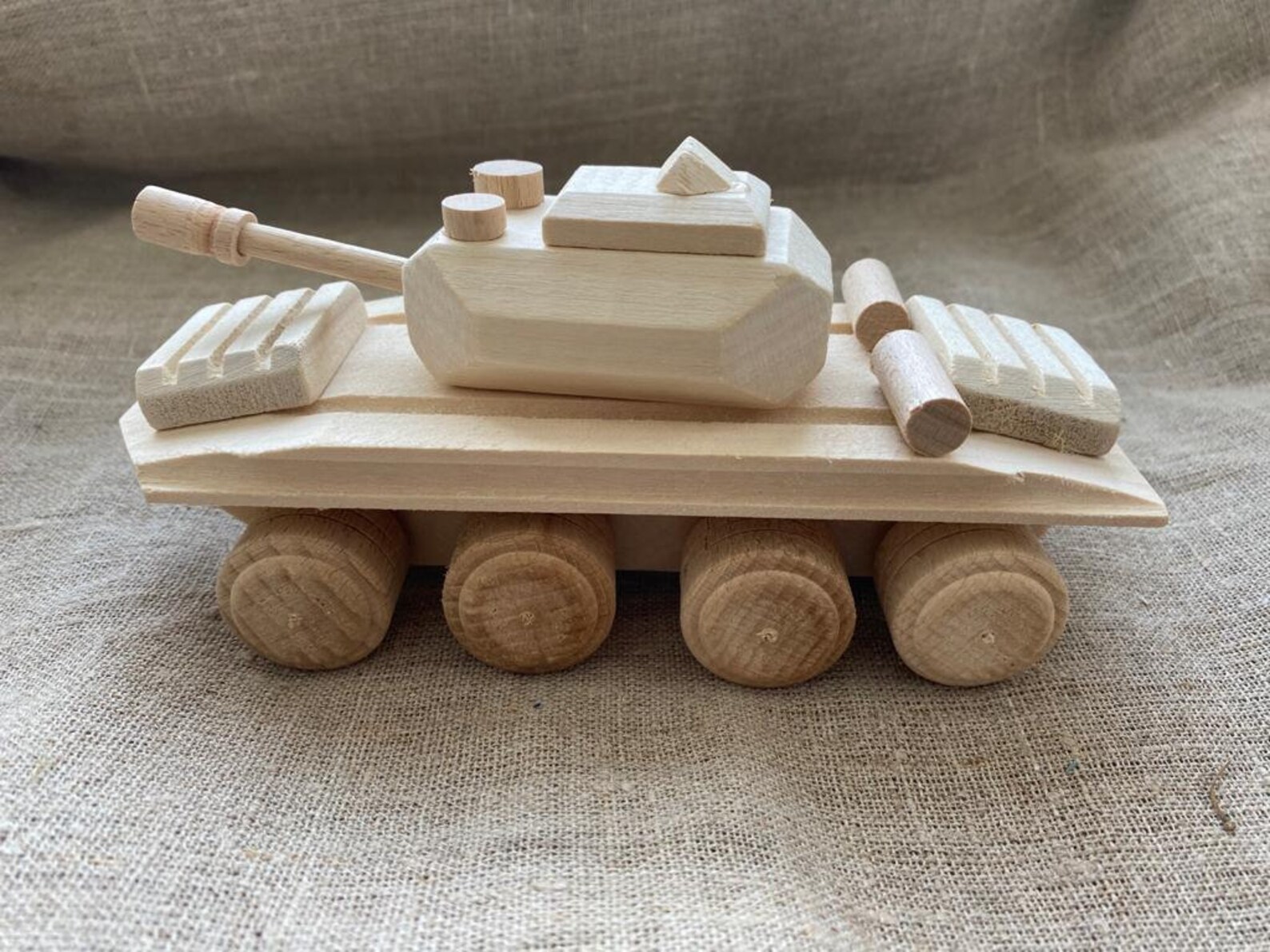 Wooden Handmade Military Tank Toy Panzer Natural Wood Toy Etsy