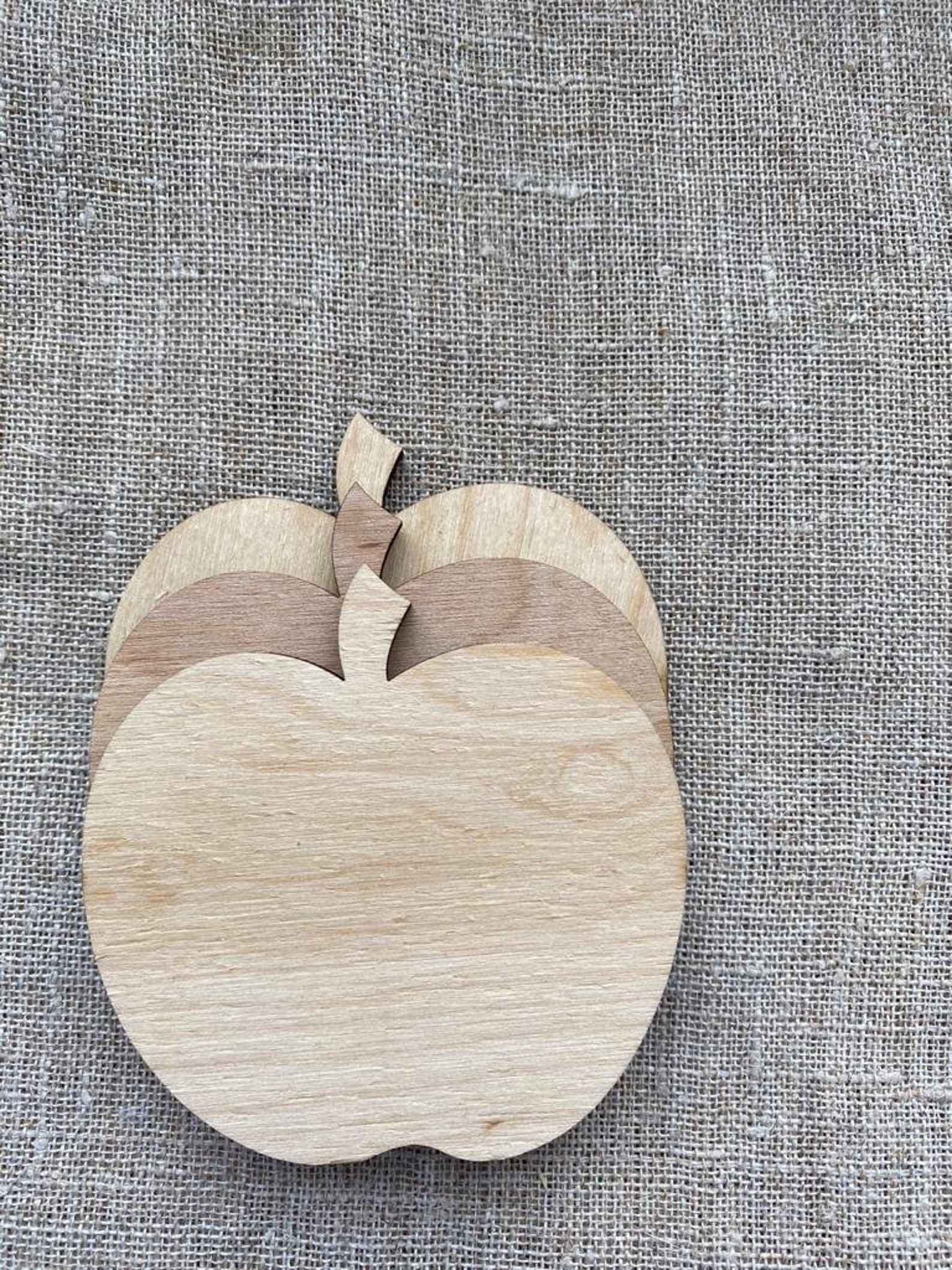 Wooden Apples DIY Set of 3 Wooden Apples Home Decor Etsy