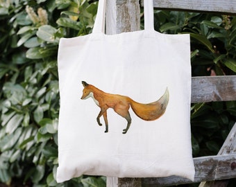 Funny Fox Tote Bag – Reusable Grocery Bag, Fox Lover Gift, Durable Canvas With 3D Print, 39x34cm - View #3