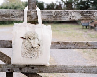 Watercolour Sheep Tote Bag