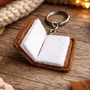 Felt Book Keyring - Miniature Book Lover Gift