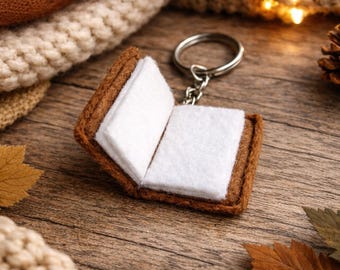 Felt Book Keyring - Miniature Book Lover Gift