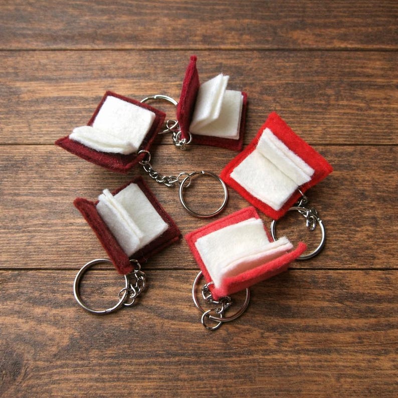 Felt Book Keyring - Miniature Book Lover Gift image 9