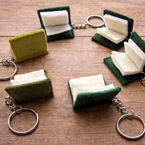 Felt Book Keyring - Miniature Book Lover Gift image 6