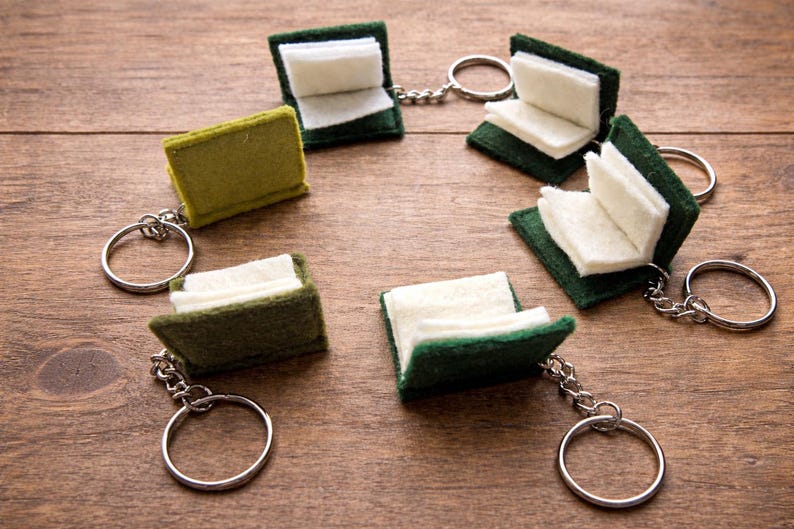 Felt Book Keyring - Miniature Book Lover Gift image 6