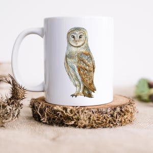 10oz Watercolour Barn Owl Mug
