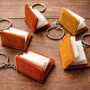 Felt Book Keyring - Miniature Book Lover Gift image 7