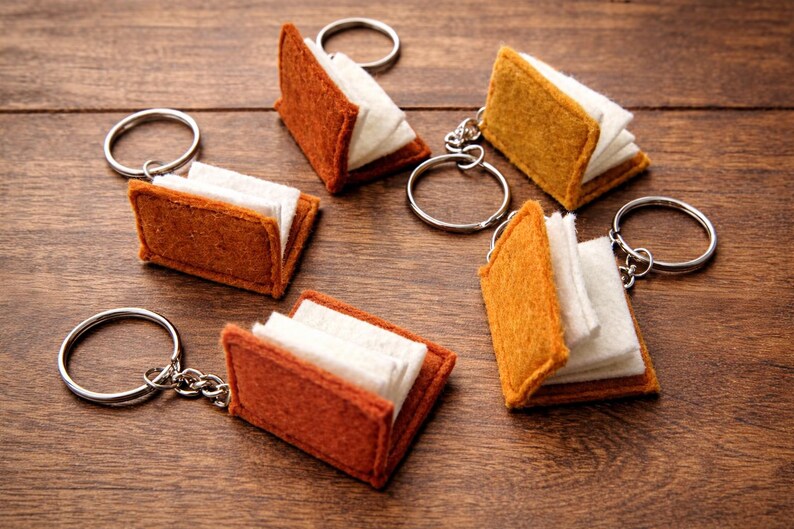 Felt Book Keyring - Miniature Book Lover Gift image 7